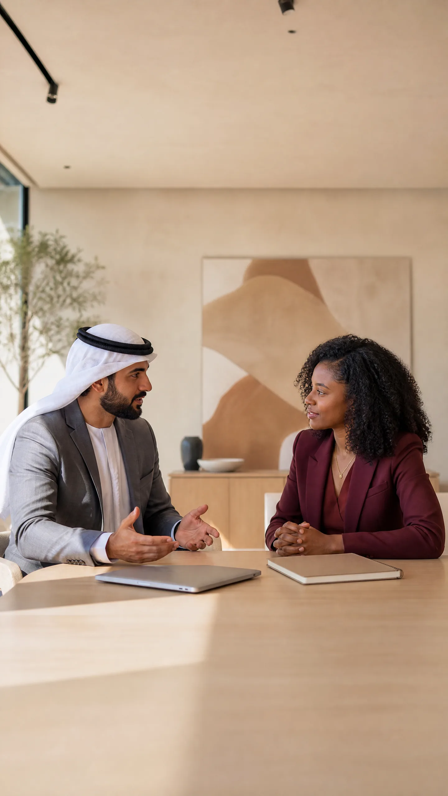 Professional office setting accompanying guidance on ADGM Notary & Corporate Document Services.