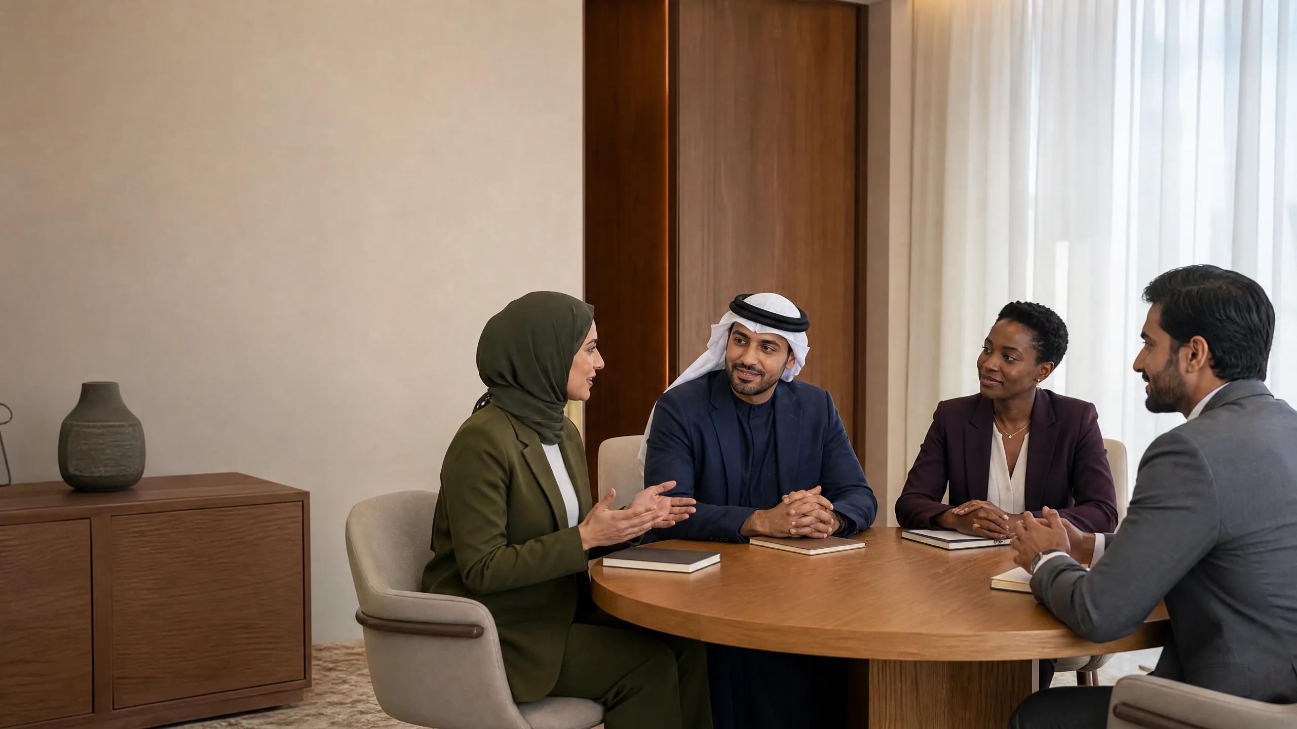 Professional office setting accompanying guidance on Notary Services Sharjah.